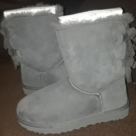 UGG Shoes - New Grey Suede Bailey Bow Uggs , comes without box